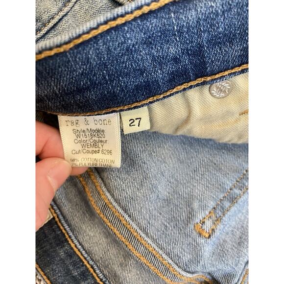 Rag & Bone Jeans Womens Size 27 Dash Distressed Blue Skinny Blue Casual Festival - Picture 11 of 14